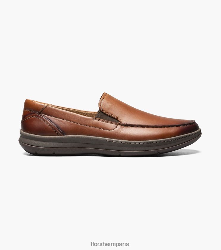 mocassin vénitien central à bout mocassin Florsheim Hommes TBZJJL66 chaussure Cognac