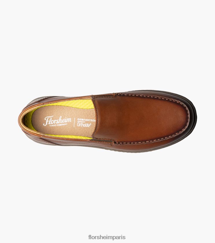 mocassin vénitien central à bout mocassin Florsheim Hommes TBZJJL66 chaussure Cognac