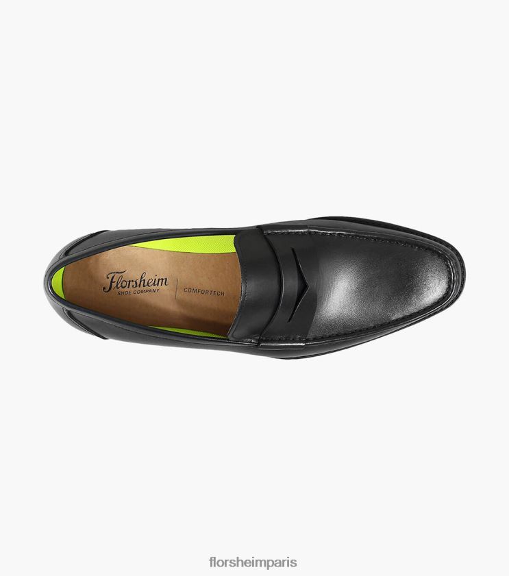 mocassins amelio à bout mocassin Florsheim Hommes TBZJJL259 chaussure noir