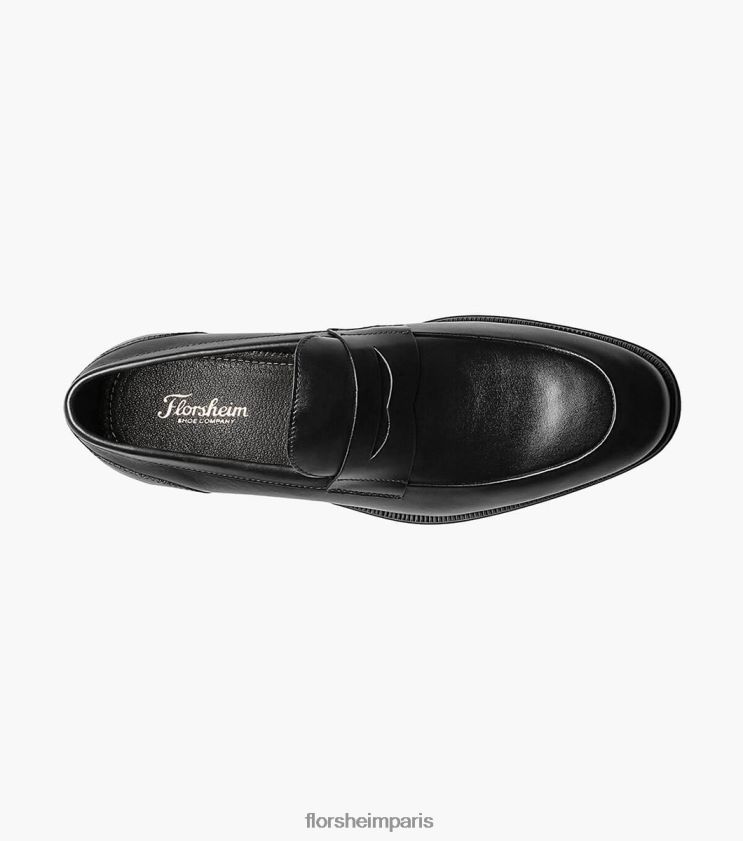 mocassins jetson à bout mocassin Florsheim Hommes TBZJJL213 chaussure noir