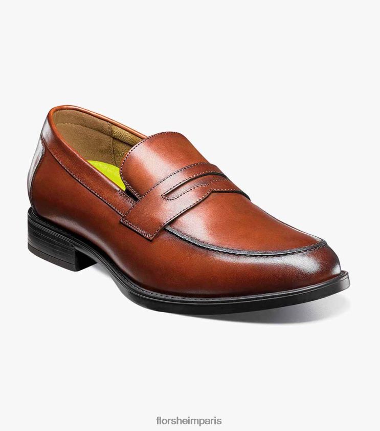 mocassins midtown à bout mocassin Florsheim Hommes TBZJJL201 chaussure Cognac