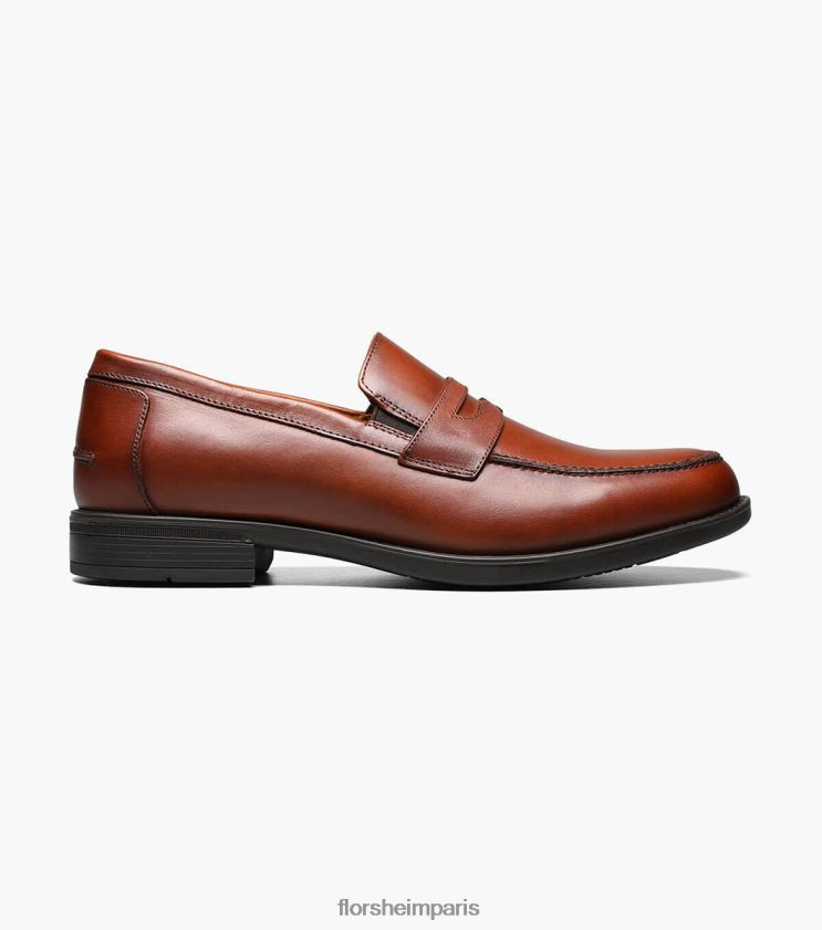 mocassins midtown à bout mocassin Florsheim Hommes TBZJJL201 chaussure Cognac