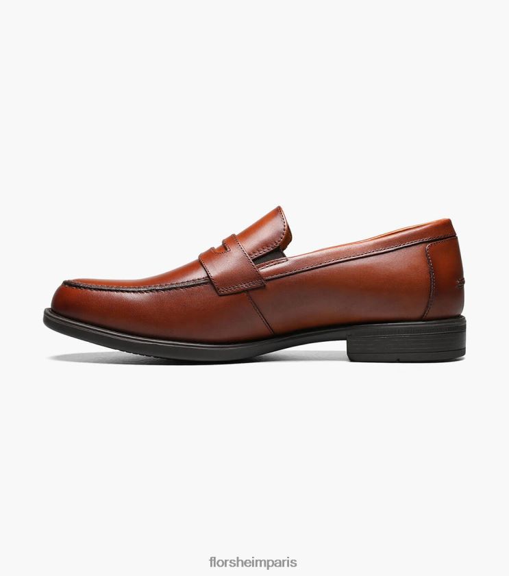 mocassins midtown à bout mocassin Florsheim Hommes TBZJJL201 chaussure Cognac