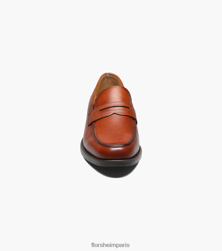 mocassins midtown à bout mocassin Florsheim Hommes TBZJJL201 chaussure Cognac