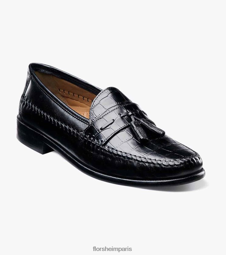 mocassins à pampilles et bout mocassin pisa Florsheim Hommes TBZJJL254 chaussure noir