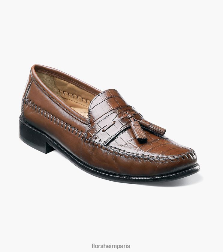 mocassins à pampilles et bout mocassin pisa Florsheim Hommes TBZJJL255 chaussure Cognac