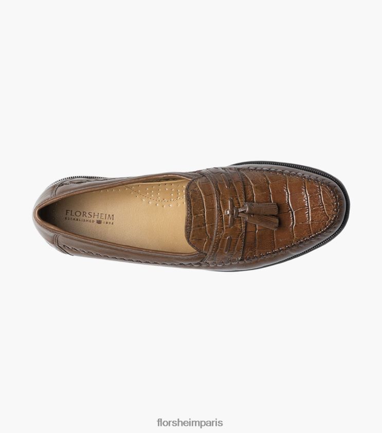 mocassins à pampilles et bout mocassin pisa Florsheim Hommes TBZJJL255 chaussure Cognac