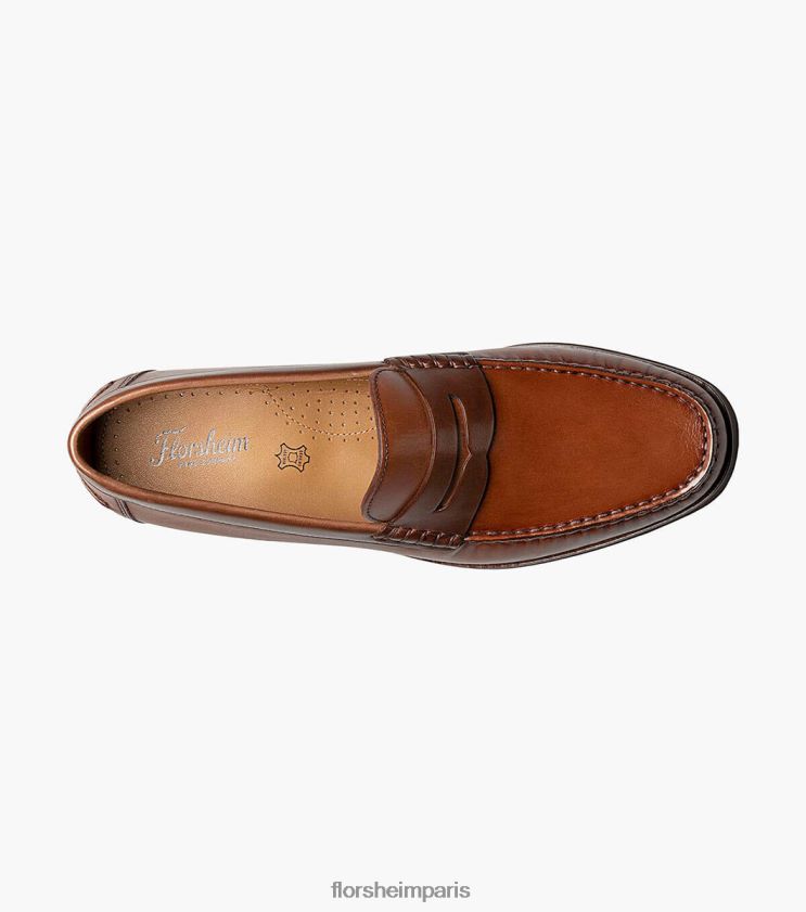 mocassins penny berkley flex moc toe Florsheim Hommes TBZJJL177 chaussure multi-cognac