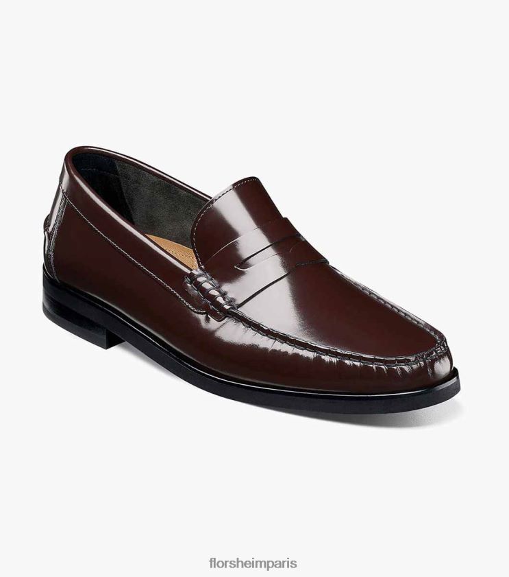 mocassins penny berkley flex moc toe Florsheim Hommes TBZJJL178 chaussure Bourgogne