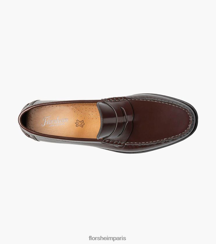 mocassins penny berkley flex moc toe Florsheim Hommes TBZJJL178 chaussure Bourgogne