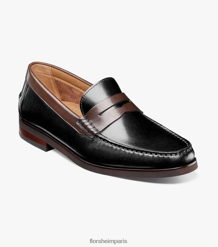 mocassins penny berkley flex moc toe Florsheim Hommes TBZJJL179 chaussure noir et marron