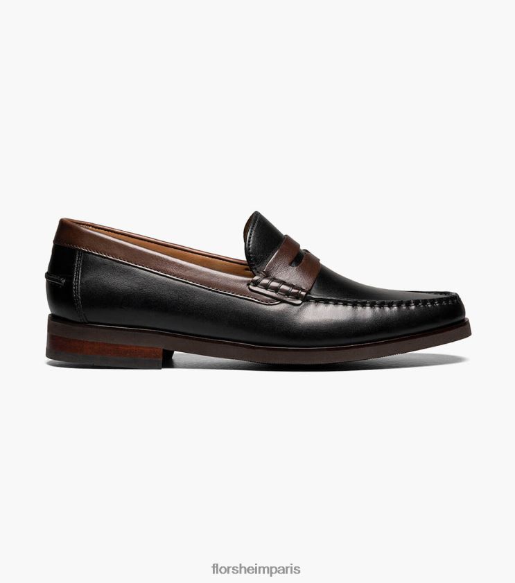 mocassins penny berkley flex moc toe Florsheim Hommes TBZJJL179 chaussure noir et marron