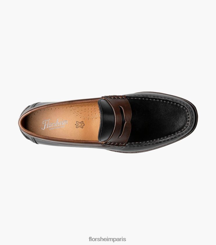 mocassins penny berkley flex moc toe Florsheim Hommes TBZJJL179 chaussure noir et marron