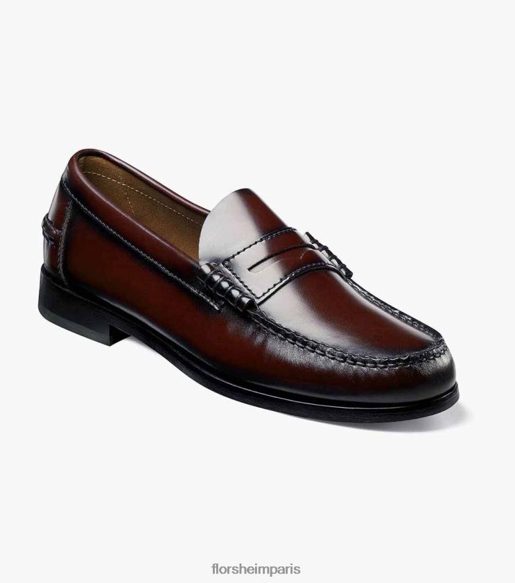 mocassins penny berkley moc toe Florsheim Hommes TBZJJL183 chaussure Bourgogne