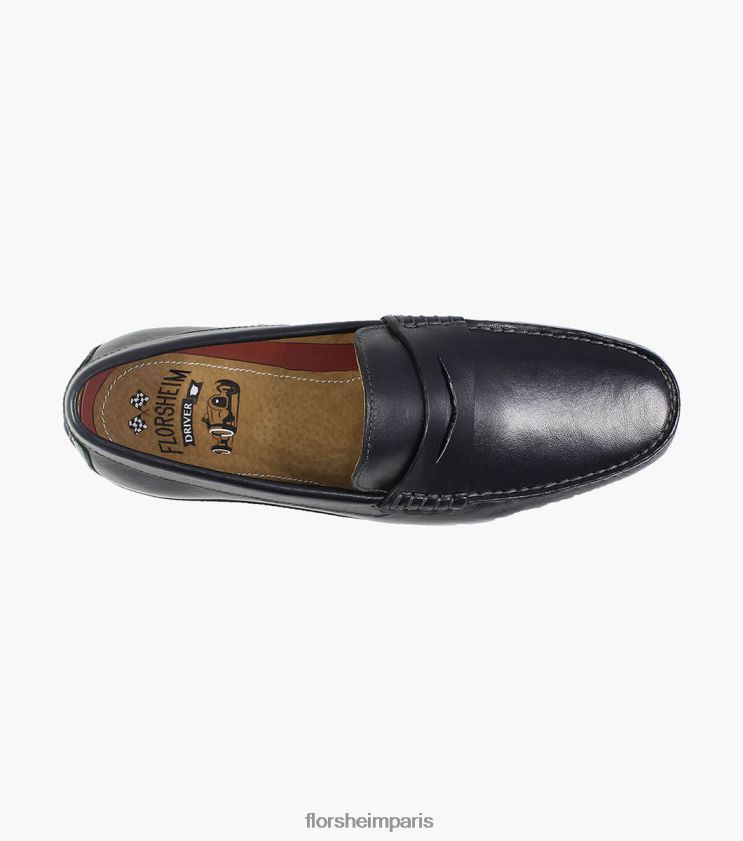 mocassins penny à bout moc papillon Florsheim Hommes TBZJJL266 chaussure noir
