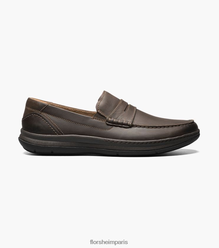 mocassins penny à bout mocassin central Florsheim Hommes TBZJJL240 chaussure ch marron