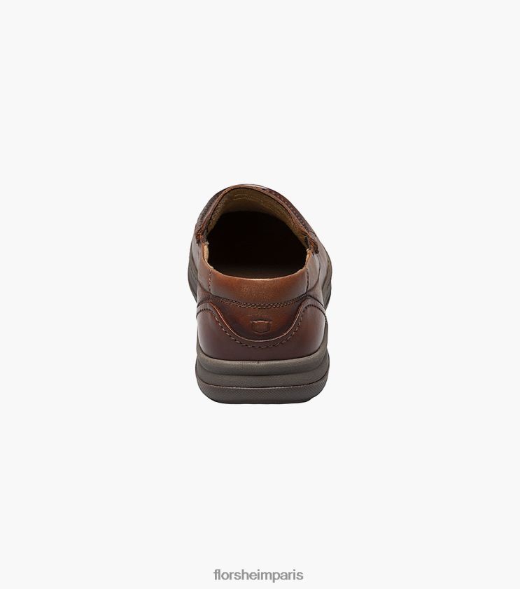 mocassins penny à bout mocassin central Florsheim Hommes TBZJJL241 chaussure Cognac