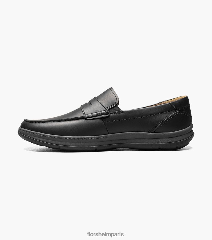 mocassins penny à bout mocassin central Florsheim Hommes TBZJJL242 chaussure noir