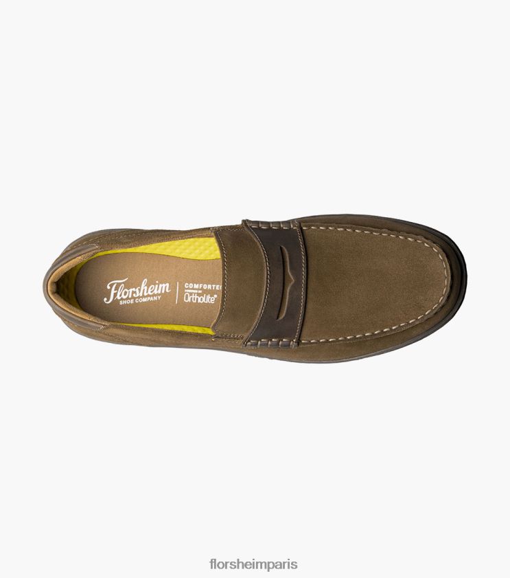mocassins penny à bout mocassin central Florsheim Hommes TBZJJL243 chaussure champignon multi