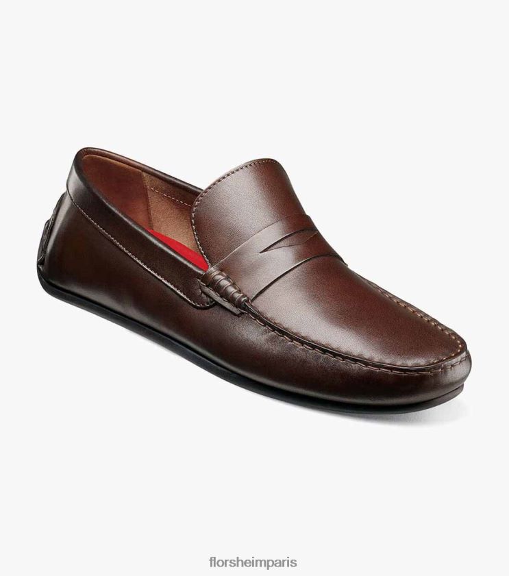 mocassins penny egan moc toe Florsheim Hommes TBZJJL285 chaussure brun