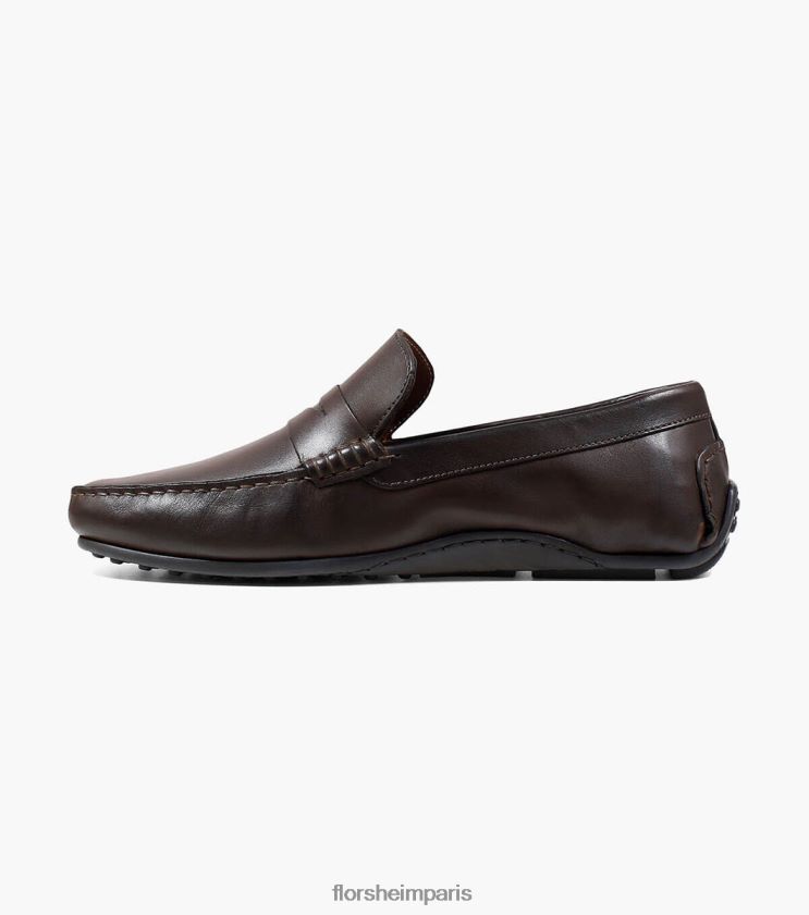 mocassins penny egan moc toe Florsheim Hommes TBZJJL285 chaussure brun