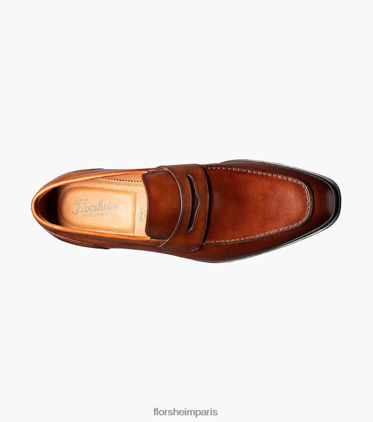mocassins sorrento moc toe Florsheim Hommes TBZJJL198 chaussure Cognac