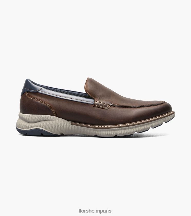 mocassins vénitiens à bout moc frenzi Florsheim Hommes TBZJJL46 chaussure ch marron
