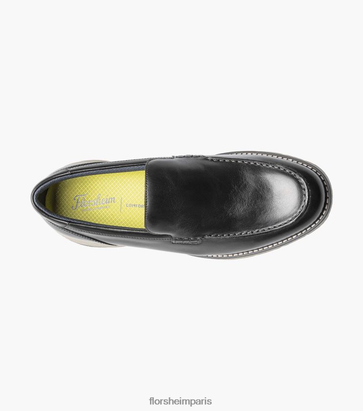 mocassins vénitiens à bout moc frenzi Florsheim Hommes TBZJJL47 chaussure noir