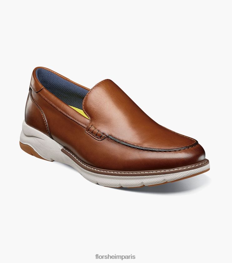 mocassins vénitiens à bout moc frenzi Florsheim Hommes TBZJJL48 chaussure Cognac
