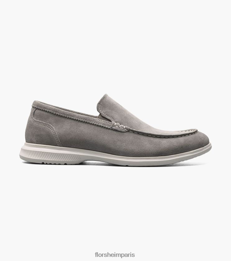 mocassins vénitiens hamptons moc toe Florsheim Hommes TBZJJL1 chaussure daim gris