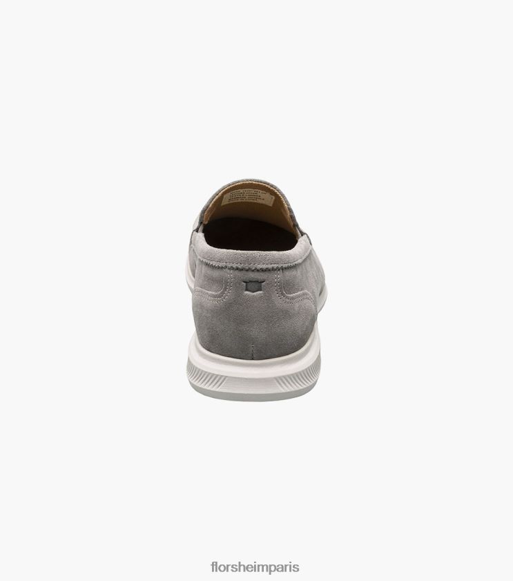 mocassins vénitiens hamptons moc toe Florsheim Hommes TBZJJL1 chaussure daim gris