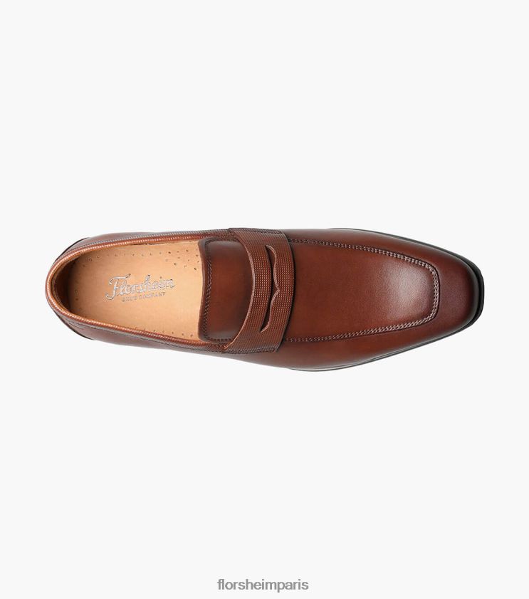 postino 2 moc toe penny mocassins Florsheim Hommes TBZJJL197 chaussure Cognac
