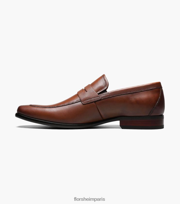 postino 2 moc toe penny mocassins Florsheim Hommes TBZJJL197 chaussure Cognac