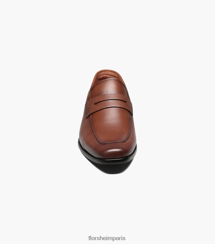 postino 2 moc toe penny mocassins Florsheim Hommes TBZJJL197 chaussure Cognac