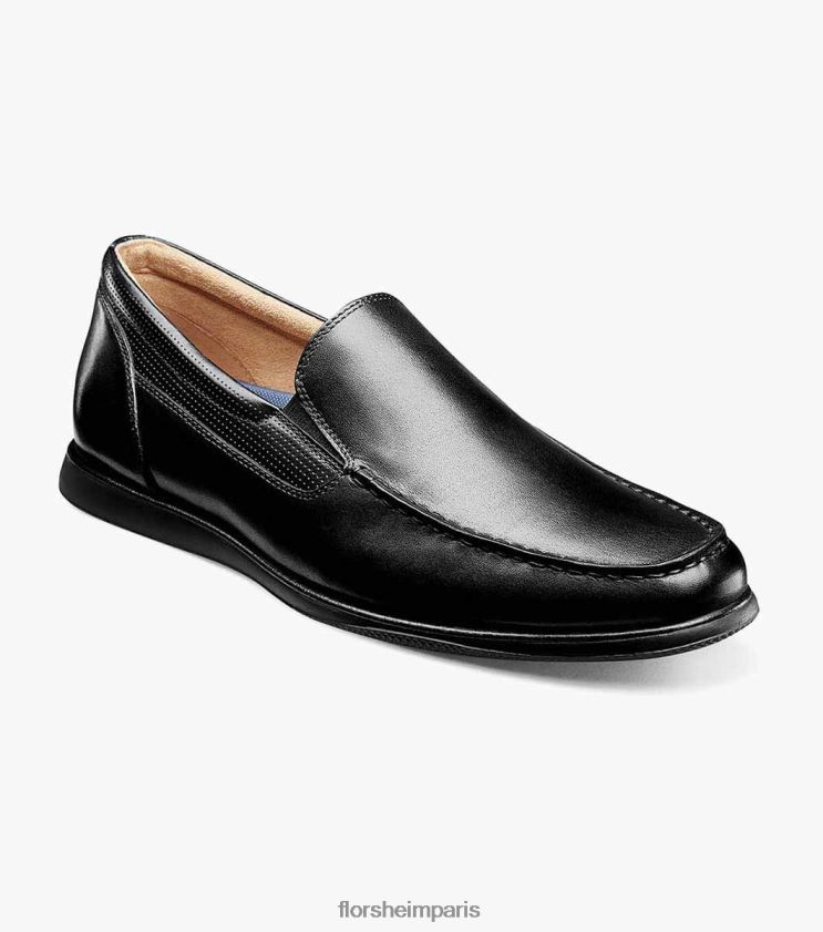 atlantic moc toe vénitien sans lacets Florsheim Hommes TBZJJL352 chaussure noir