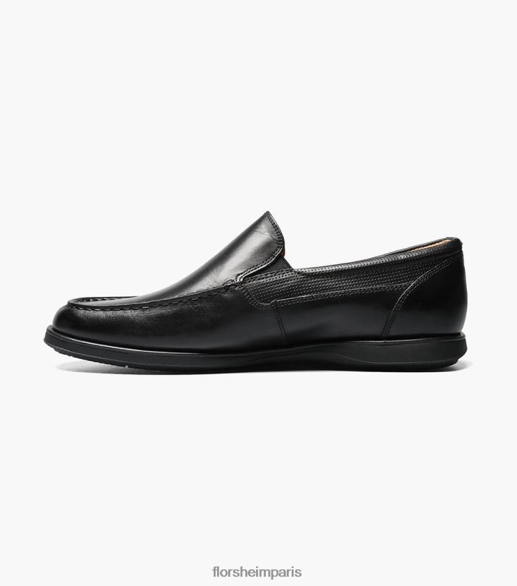 atlantic moc toe vénitien sans lacets Florsheim Hommes TBZJJL352 chaussure noir