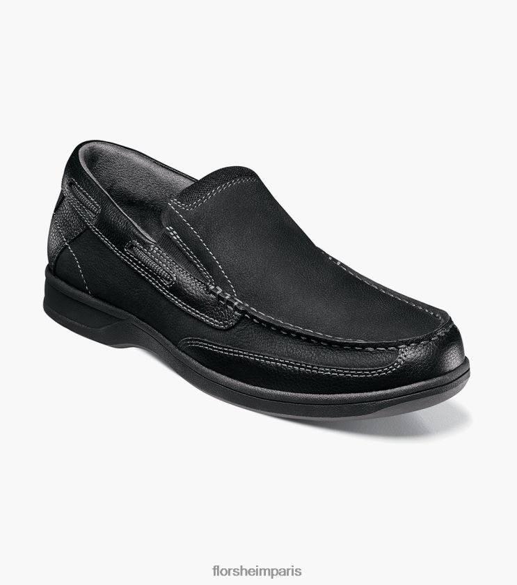 bout mocassin au bord du lac Florsheim Hommes TBZJJL364 chaussure noir