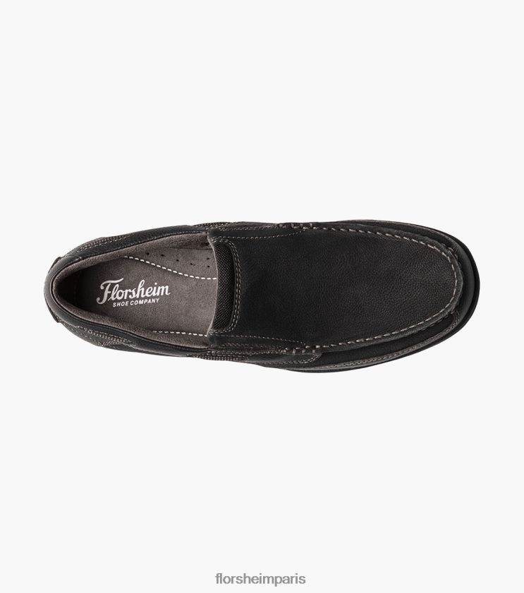 bout mocassin au bord du lac Florsheim Hommes TBZJJL364 chaussure noir
