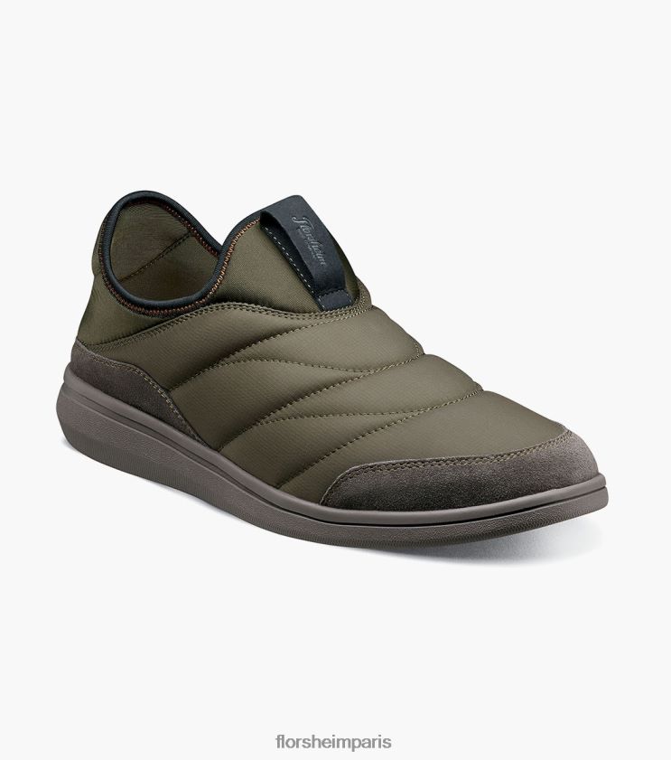 bout mocassin en nylon sportif à enfiler Florsheim Hommes TBZJJL399 chaussure olive
