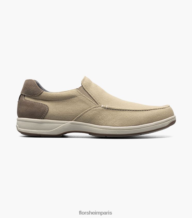 bout mocassin en toile Lakeside à enfiler Florsheim Hommes TBZJJL10 chaussure sable multi