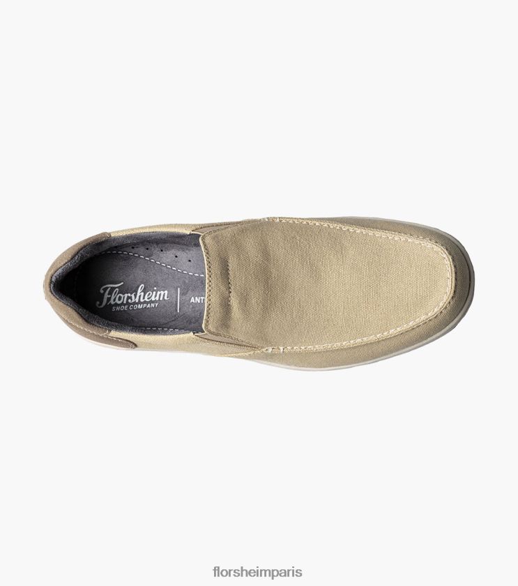bout mocassin en toile Lakeside à enfiler Florsheim Hommes TBZJJL10 chaussure sable multi