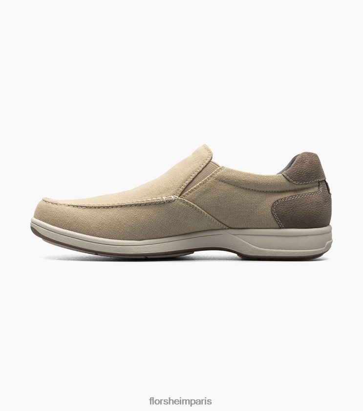 bout mocassin en toile Lakeside à enfiler Florsheim Hommes TBZJJL10 chaussure sable multi