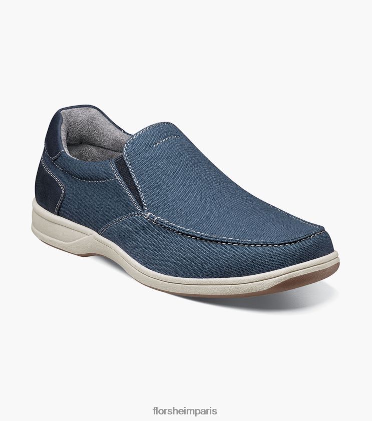 bout mocassin en toile Lakeside à enfiler Florsheim Hommes TBZJJL11 chaussure marine