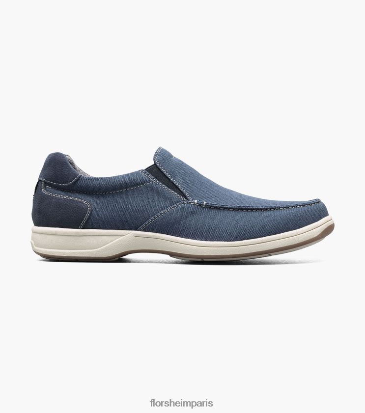 bout mocassin en toile Lakeside à enfiler Florsheim Hommes TBZJJL11 chaussure marine