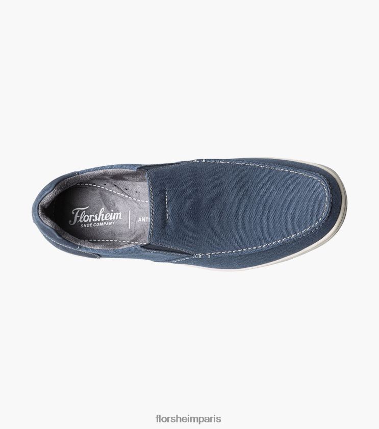 bout mocassin en toile Lakeside à enfiler Florsheim Hommes TBZJJL11 chaussure marine
