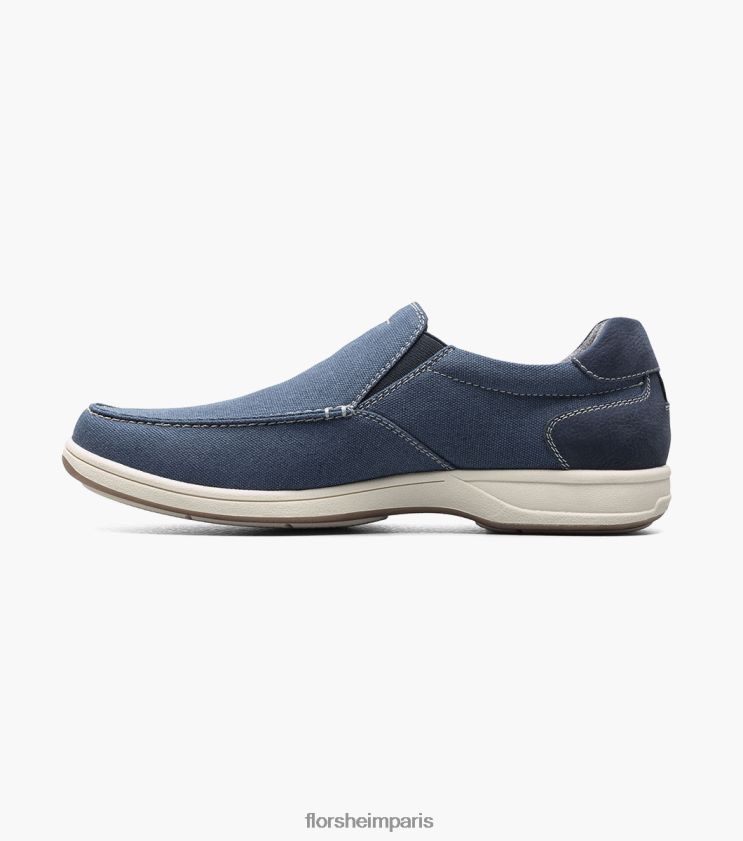 bout mocassin en toile Lakeside à enfiler Florsheim Hommes TBZJJL11 chaussure marine