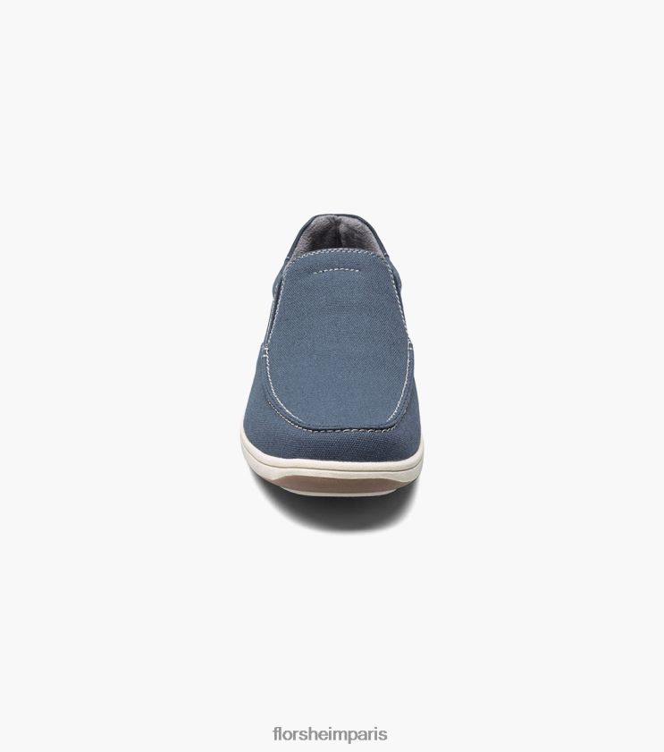 bout mocassin en toile Lakeside à enfiler Florsheim Hommes TBZJJL11 chaussure marine