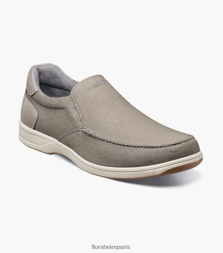 bout mocassin en toile Lakeside à enfiler Florsheim Hommes TBZJJL8 chaussure gris