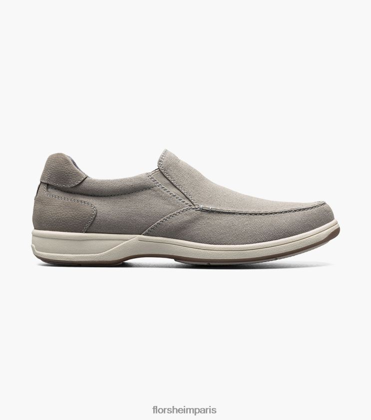 bout mocassin en toile Lakeside à enfiler Florsheim Hommes TBZJJL8 chaussure gris