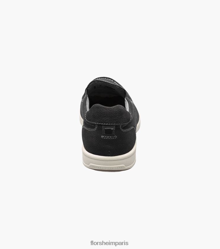 bout mocassin en toile Lakeside à enfiler Florsheim Hommes TBZJJL9 chaussure noir